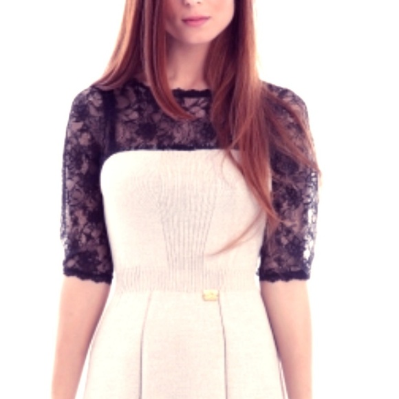 Savrano Lace A-Line Dress-All Black available - Picture 1 of 2